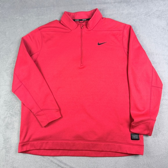 Nike Golf Other - Nike Golf Mens XXL Red Therma-FIT Quarter Zip Pullover Sweatshirt 932350-657